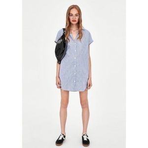 Zara striped shirt dress